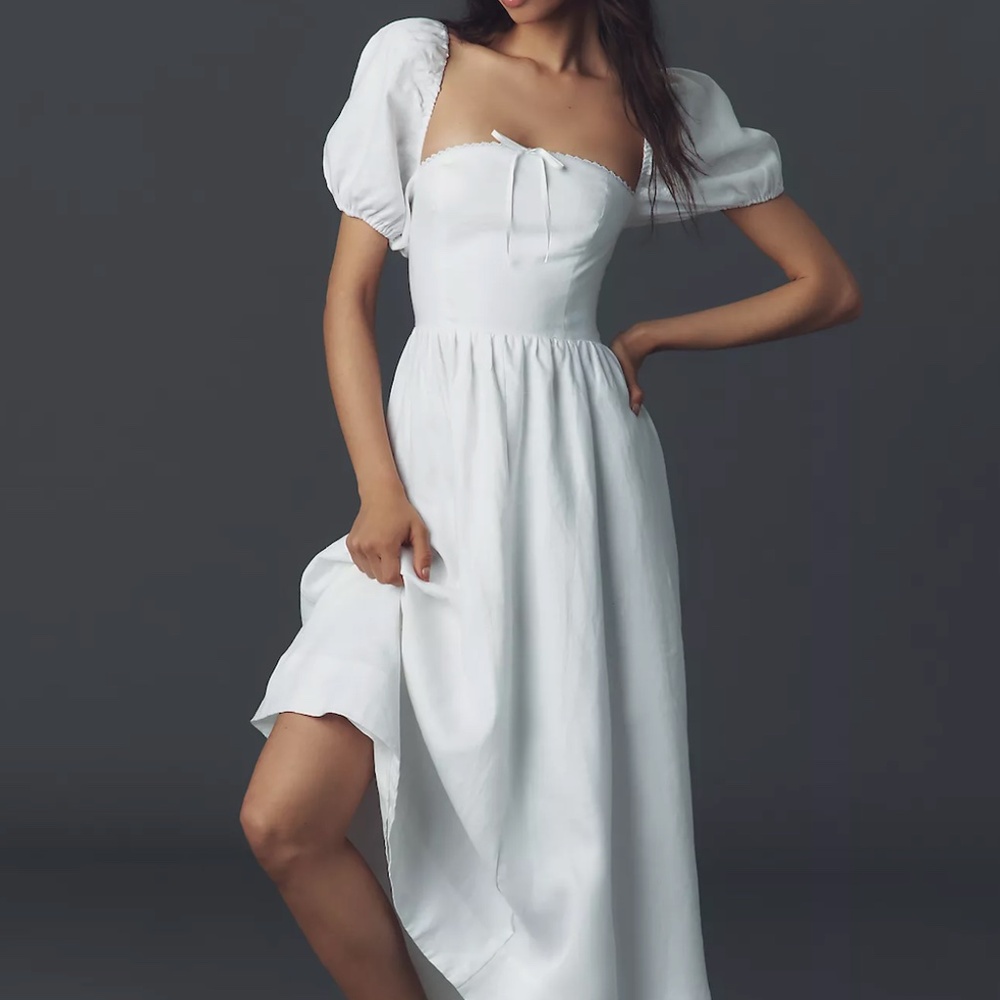 Reformation Marella A-Line Linen Dress - Size 2